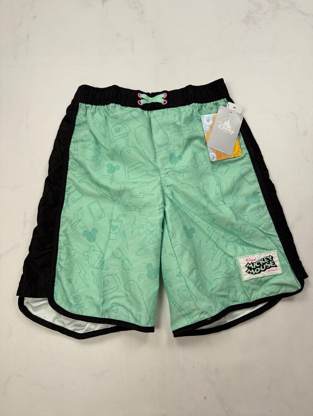 Disney Parks Mickey Mouse Boardshorts Aqua Current Street Style - Boys 9/10